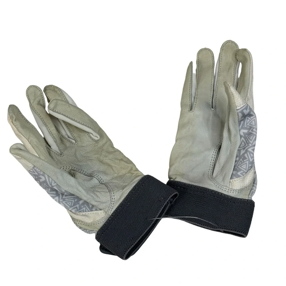 Rawlings Cream & Gray Leather Golf Gloves Women’s Size X-Small